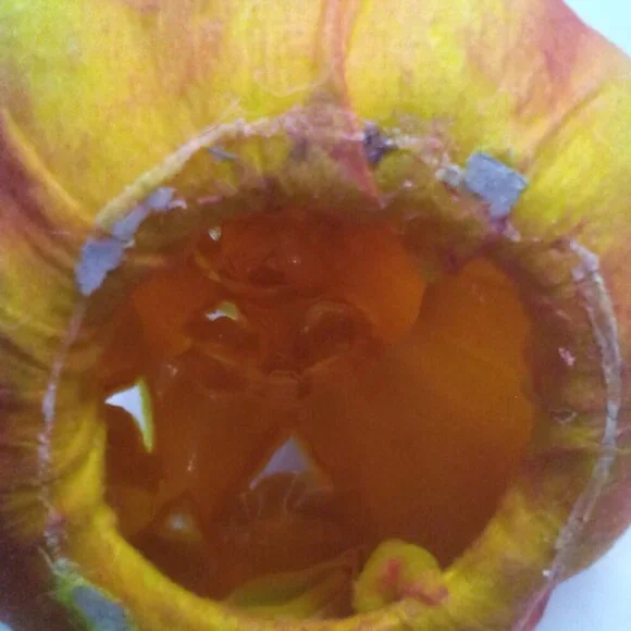 Vintage 3 Tier Jack O Lantern Pumpkin Felt Covered Blow Mold Halloween 18" Works - Picture 13 of 13